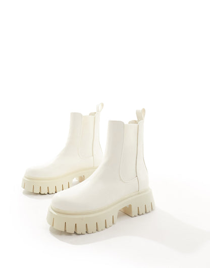Treadwork 04 — Cream Lug Sole Chelsea Boot