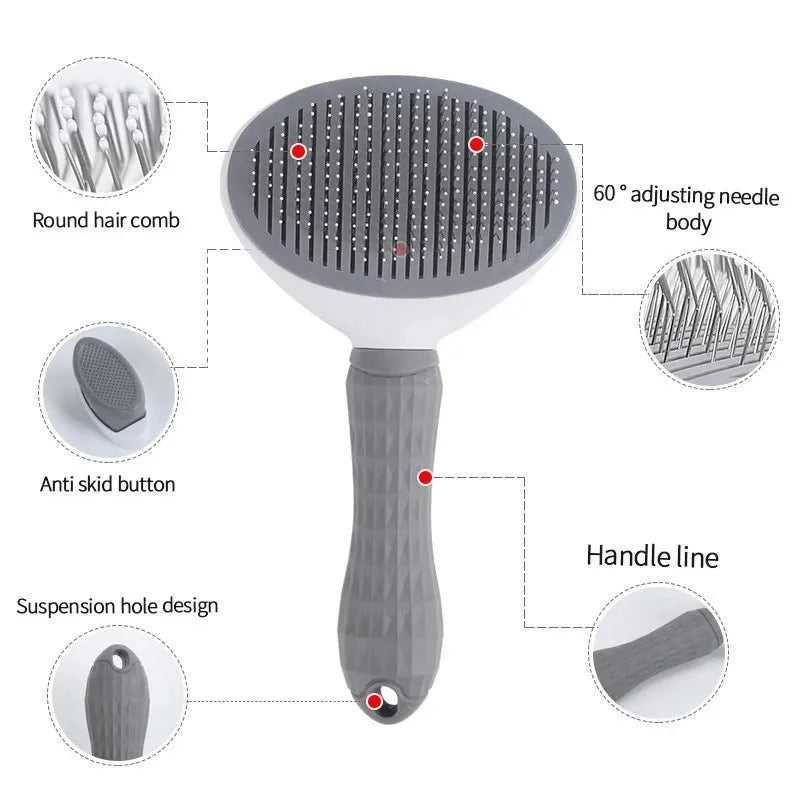 LuxeCare™ Self Cleaning Pet Grooming Brush