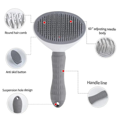 LuxeCare™ Self Cleaning Pet Grooming Brush